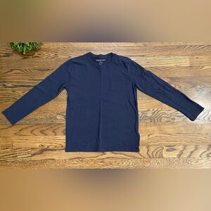 Crewcuts Navy Long Sleeve Pocket T-Shirt Sz 6-7